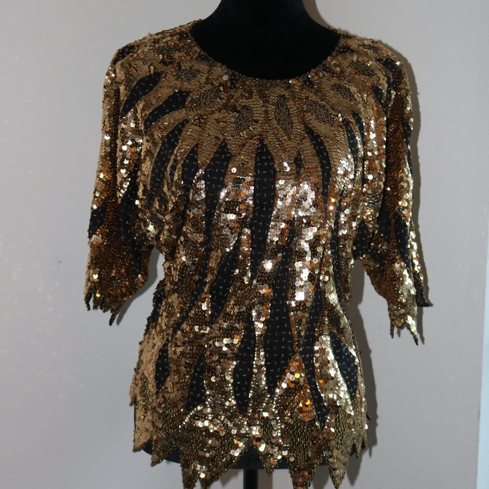 Black & Gold Sequin